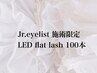 【LEDフラットラッシュJrアイリスト限定】100本 ¥4500 新規オフ無料