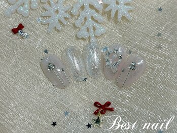 Best Nail 銀座店【ワンホンネイル・スカルプ・パラジェル・上品ジェルネイル】/クリスマス定額デザイン