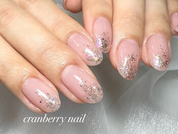 クランベリーネイル 代官山 恵比寿(cranberry nail)/ラメグラデーションネイル
