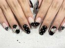 ブラックシルバーガーリーネイル