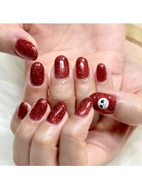 ラメワンカラー+ジャックアート