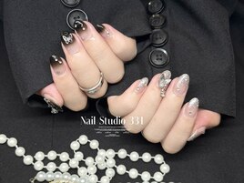 グラデ×左右別デザイン☆