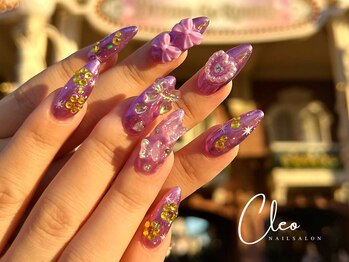 ネイルサロン クレオ(Cleo)の写真/流行のワンホン・中華・韓国系、リボン、クロス、薔薇、キャラクター等1000種類以上/カラーも500色以上☆