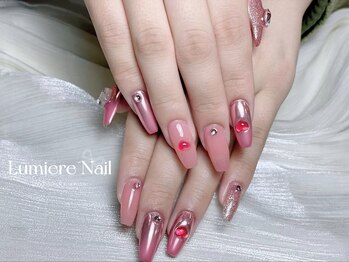ルミエール ネイル モンナカ(Lumiere Nail Monnaka)/オンブレフレンチ/冬ネイル