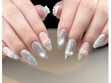 シャルール(Chaleur)/ちゅるちゅる水色ツイード