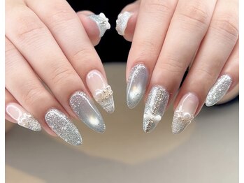 ちゅるちゅる水色ツイード