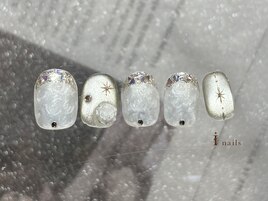 ガラスフレンチネイル