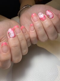 ～フラワーフレンチネイル～