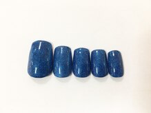 ワンカラージェルネイルショップ イオン新潟東店/ワンカラー　ラメブルー