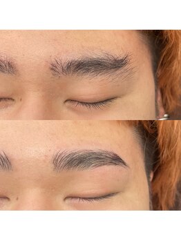 プリマアンジュ 中目黒店(PRIMA ange)/<ハリウッドブロウ>before&after