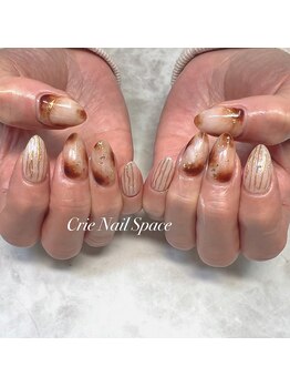 クリエネイルスペース 伊勢店(Crie Nail Space)/秋のべっ甲ネイル