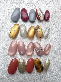 ネイルアンドアイラッシュ グレース 川西店(nail&eyelash Grace)の写真/【川西能勢口東口スグ】丁寧なオフ+ケア付★色変更もOK＆デザインも豊富にご用意!!自店オフずっと無料