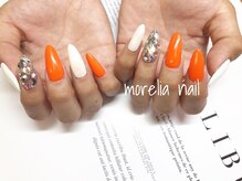 モレリア(morelia)/スカルプ長さだし&２本アート