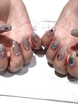 ネイルアンドまつ毛エクステ ルーナ イオン相模原店/シェルネイル