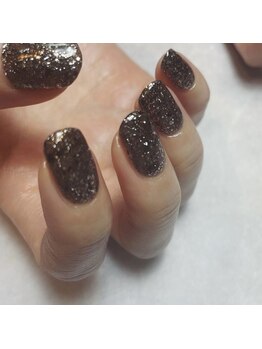 ラメワンカラーネイル