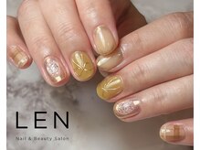 レン(LEN.)/ゴールドチェックリボン