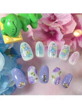 アイラッシュ キリュウ(Eye Lush Kiryu)の写真/梅雨ネイル、トレンドネイル♪