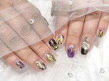 ネイルクイック 大宮西口店/Yellow×Purple×Black☆