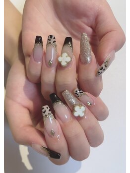 ネイルサロン エフ(ef)/レオパードフレンチ