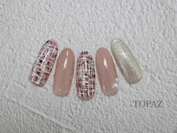 トパーズ 恵比寿(TOPAZ)/パールツイード［恵比寿ネイル］
