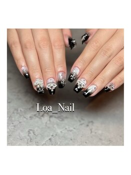 ロア ネイル(Loa_Nail)/黒グラデーション