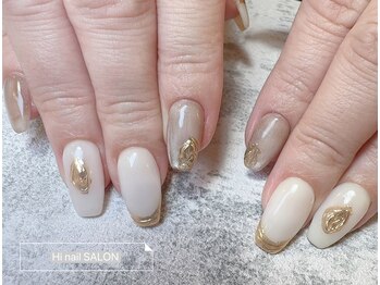 ハイネイル 池袋(Hi nail)/オシャレ乳白色ニュアンスネイル