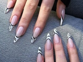 ゼブラ柄フレンチアート