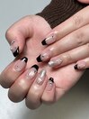 ブラックフレンチネイル