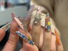 【長さだしスカルプ】パーツ、アートやり放題150分コース(サイズMまで)￥15000