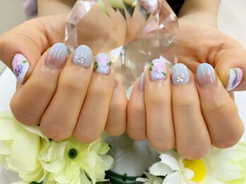 プルミエ ネイル(Premier Nail)/あじさいネイル☆シェル