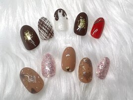 バレンタインネイル