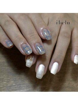 イベル 神戸三宮店(ibelu)/チェックネイル