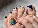宮殿風 フットネイル