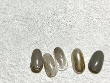 モグネイル(Mogunail)/5.6月定額B 大理石ネイル