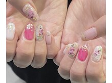 ネイルフローラアンドスクール/オーダーアート7980円