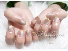 ハズグラスネイル(Haze Grass nail)/マグネットフレンチネイル