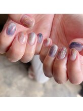 アティックネイルアトリエ(attic nail atelier)/ネイビーカラフルネイル★