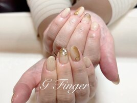 キラキラマロンネイル