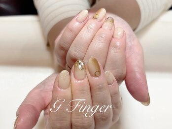 キラキラマロンネイル