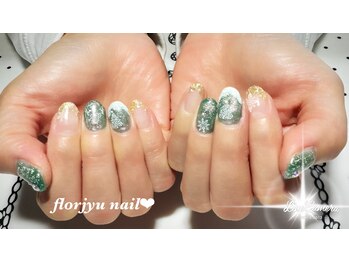 フロージュ ネイル(florjyu nail)/x"mas雪の結晶nail