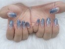 ラメグラデーションネイル
