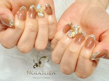 ノーラスリエン 銀座(NOLASLIEN)/秋色キラキラネイル　東銀座