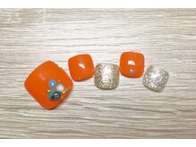 ネイルサロンアンドスクール ミュー(Nail Salon & school mieux)/《FOOTな季節♪》シンプル