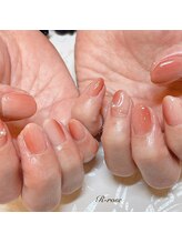 アールローズ(R-rose)/桃ネイル