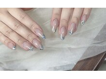 アユミネイル 川崎(Aumi nail)/キラキラオーロラガラスフレンチ