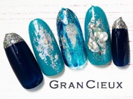 ブルー×シルバー／7500円