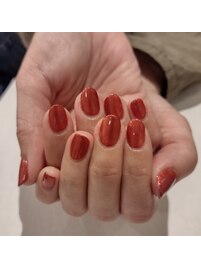 ワンカラー　赤パール　シンプル