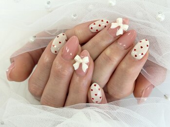ディーネイル 池袋(D-nail)/【森】リボンネイル