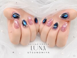 ミラー風マグネットネイル