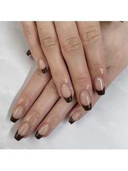 ネイルサロン ドレス(Nail Salon Dress)/【北井】ブラウンフレンチ*